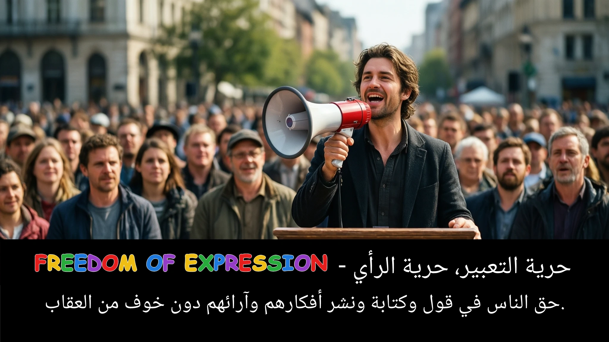 Arabic Illustration for freedom of expression